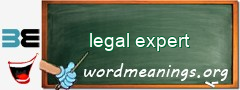 WordMeaning blackboard for legal expert